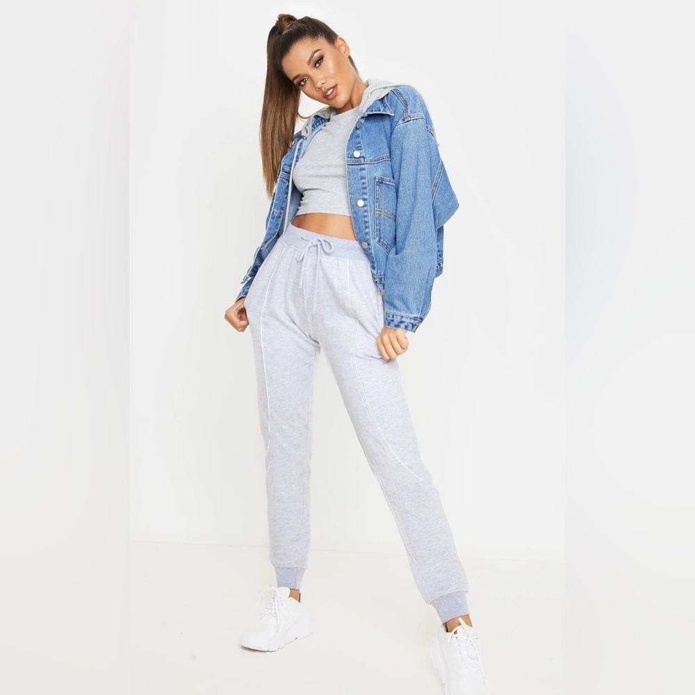 PrettyLittleThing Light Gray Joggers